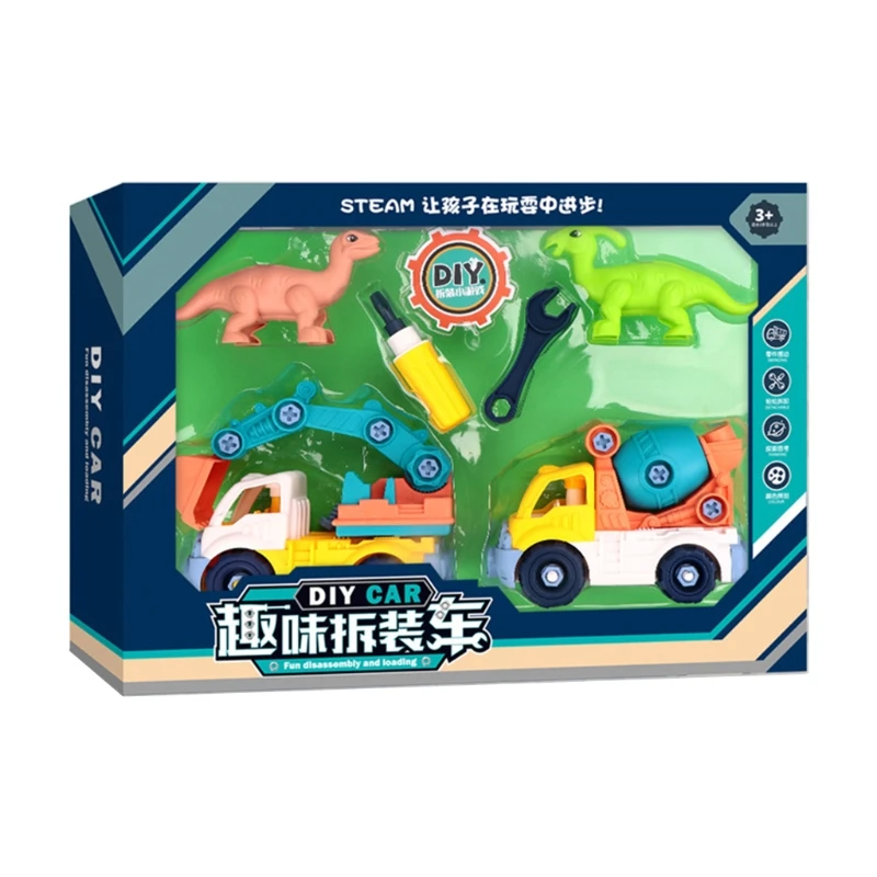 

360Rotation Engineering Vehicle DIY Assembly Simulation Disassembly Car Children's Educational Toys 360 Rotation H055