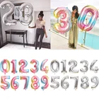 Воздушные шары в виде цифр, размер 16, 32 дюйма, цифры 0, 1, 2, 3, 4, 5, 6, 7, 8, 9, гелиевые, для свадьбы, дня рождения, украшения для детей