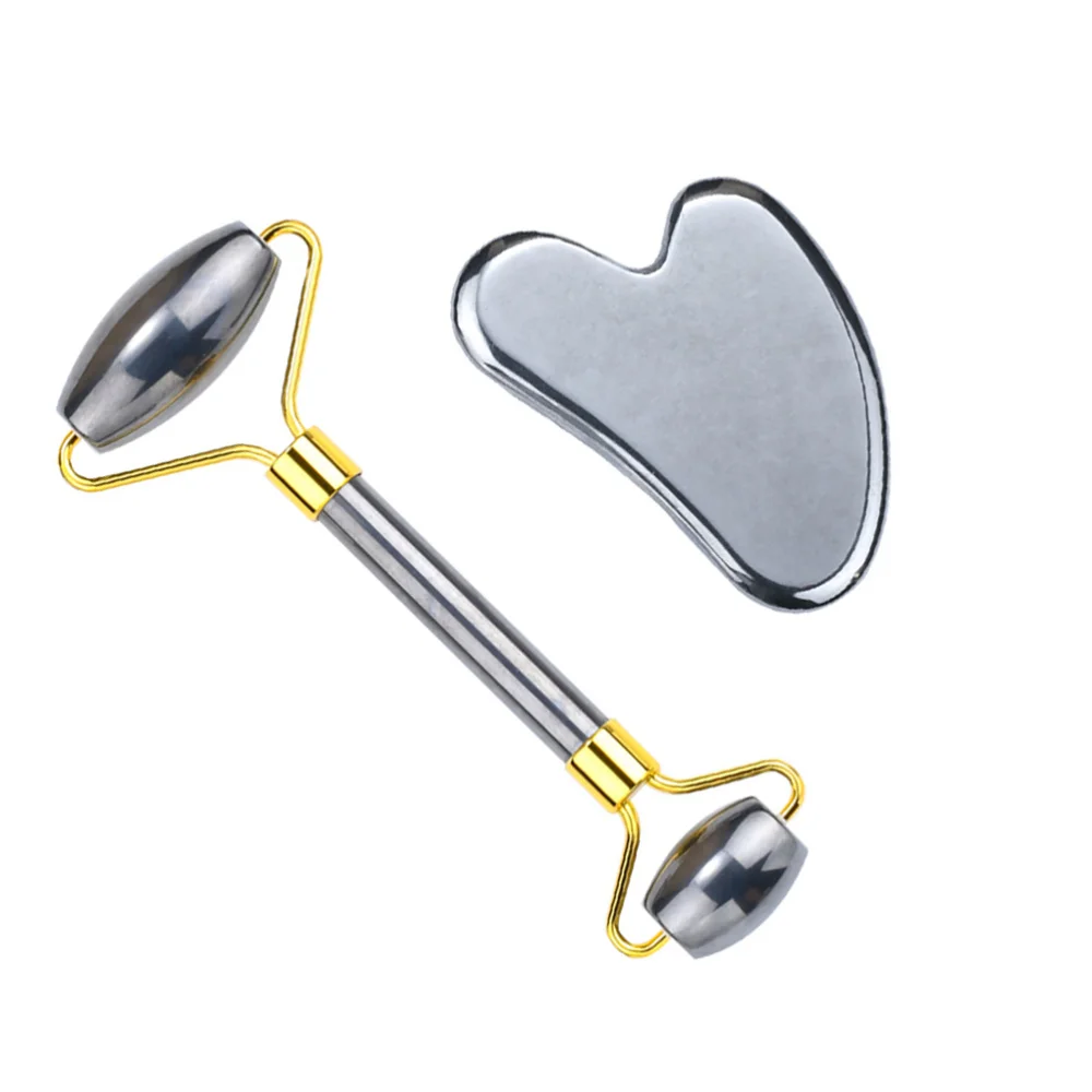 

1 Set Roller Stick Heart-shaped Scraping Board Set Facial Scrapers