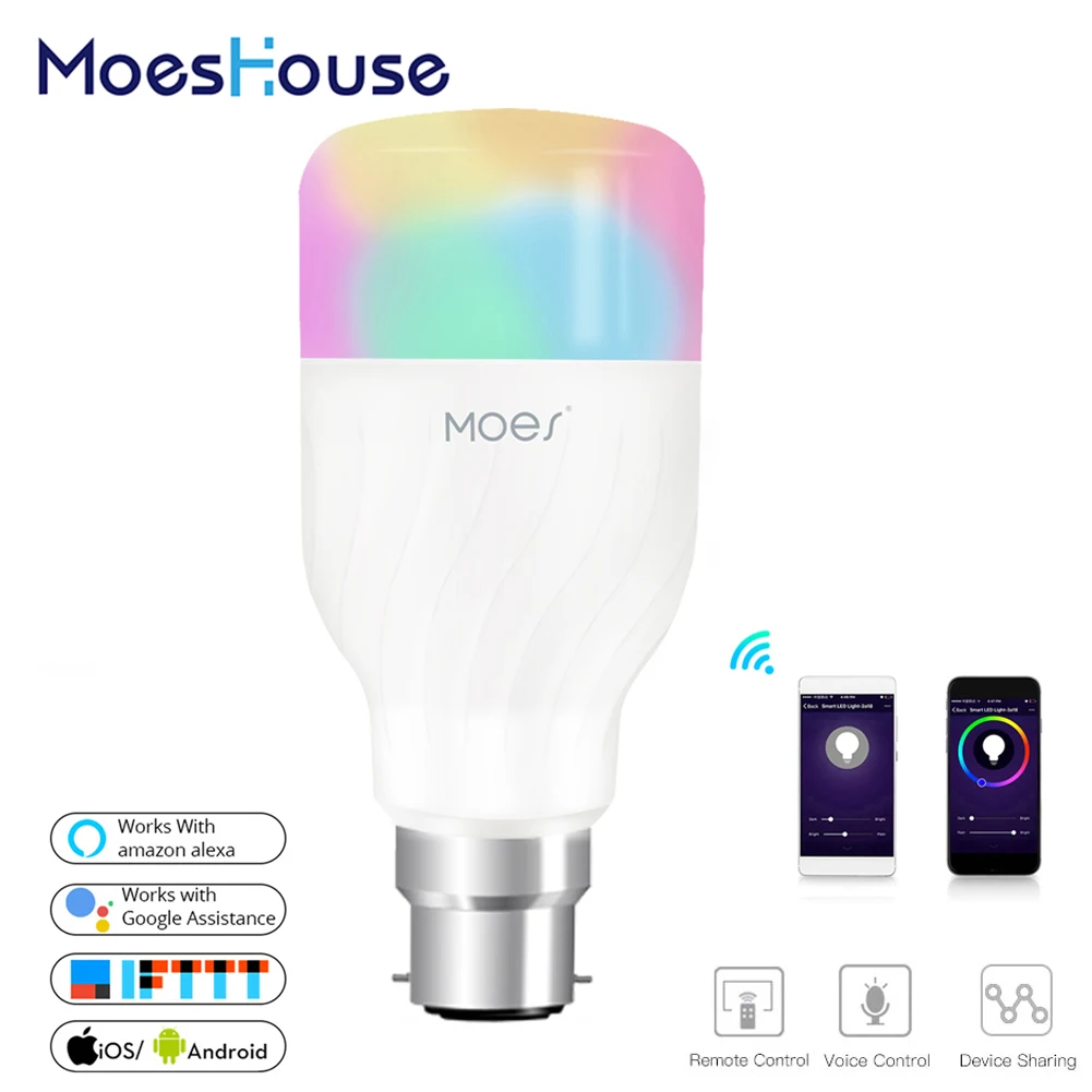 Умсветильник лампа с Wi Fi умная цветная светодиодная 7 Вт RGBW дистанционное