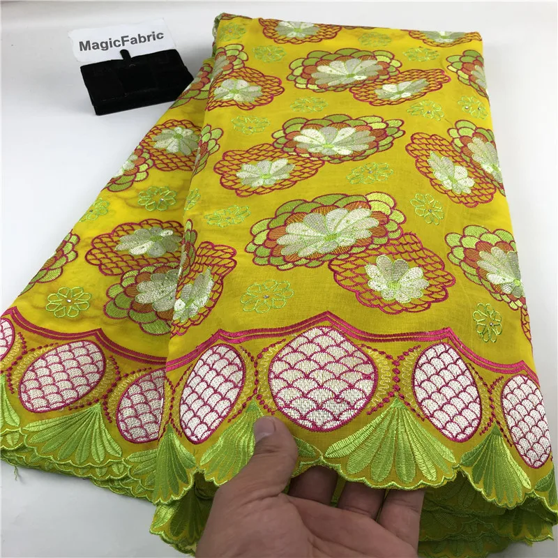 2019 Африканская Хлопковая вуаль кружевная ткань Высококачественная нигерийская