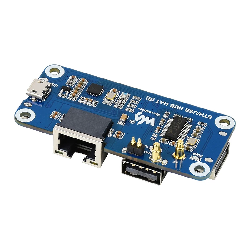 Waveshare Ethernet/usb-хаб HAT (B) для серии Raspberry Pi 1x порт Ethernet RJ45 3x USB s | Компьютеры и офис