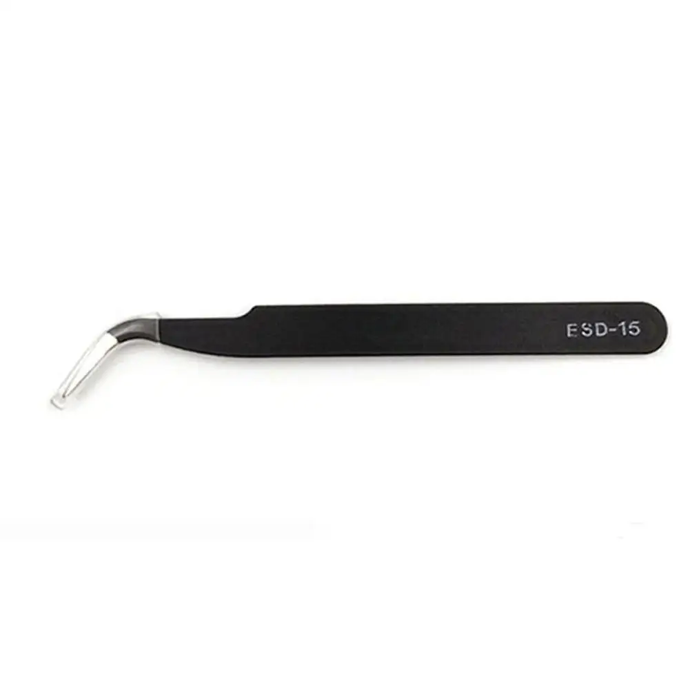 

Precision Tweezers Pointed Elbow Tool Clip Grafting Eyelash Tweezers Black Eyelash Makeup Tool
