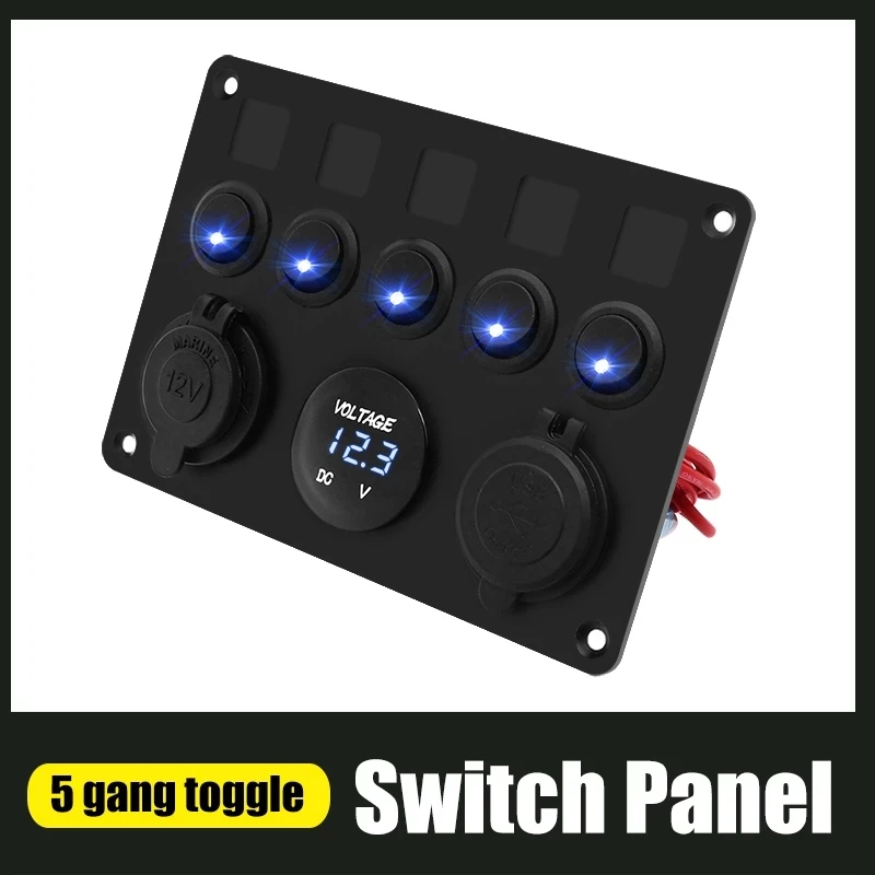 Панель переключателя для автомобиля лодки 5 групп яхты фургона грузовика