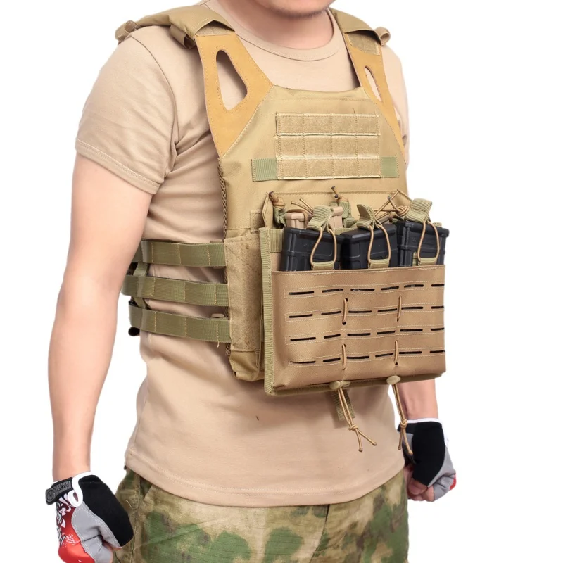 

5.56 M4 M16 Tactical Triple Pistol Molle Magazine Pouch Holder Military Hunting Paintball Airsoft AK Open-Top Rifle Mag Pouches