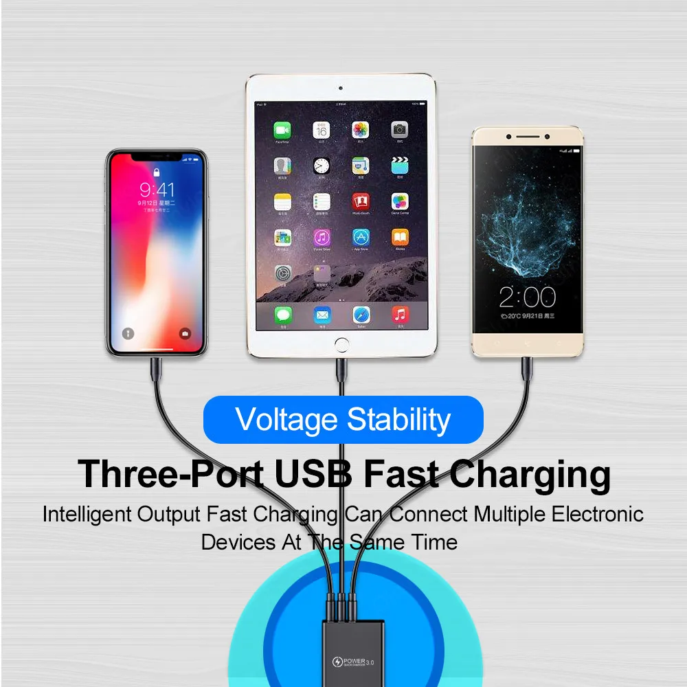 Olnylo Быстрая зарядка 3 0 USB зарядное устройство для iPhone 11 7 Samsung Huawei Xiaomi 5V 3A цифровой