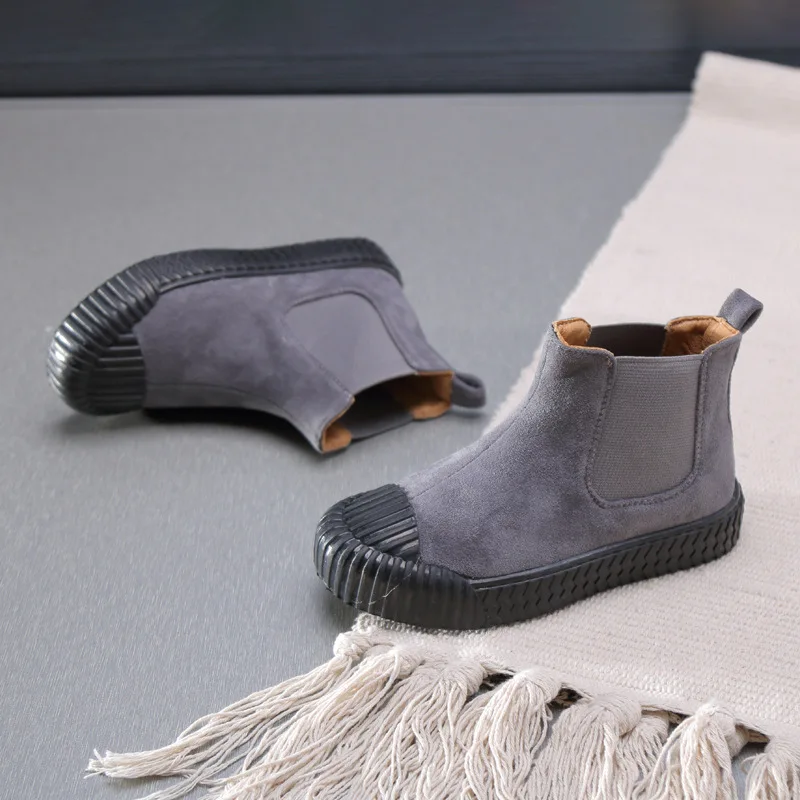 Новые осенние детские ботильоны Детские слипоны модные ботинки для маленьких