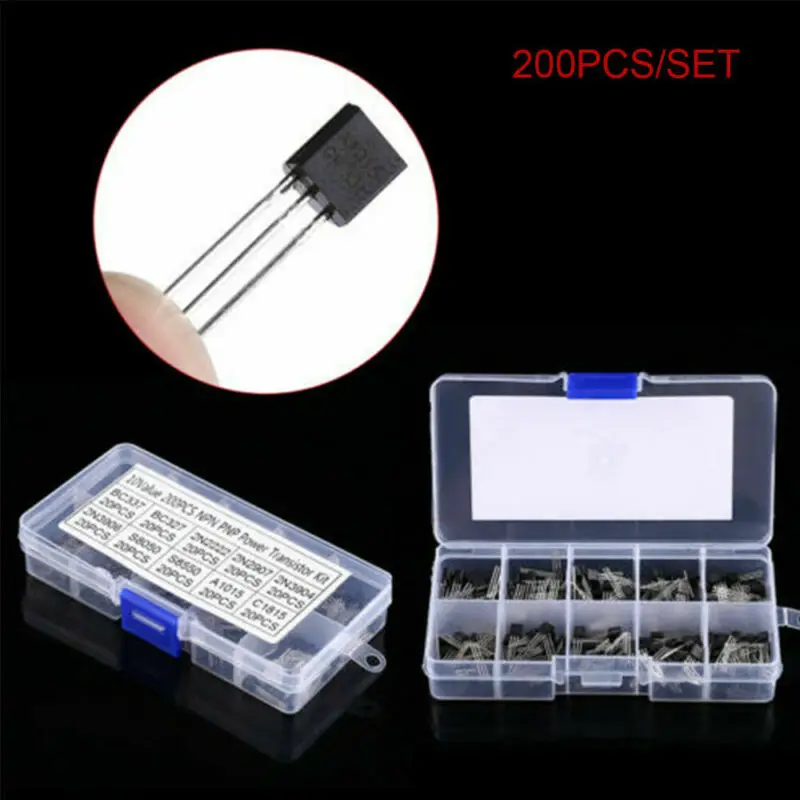 Триодный транзистор IC BC337 BC327 2N2222 2N2907 2N3904 2N3906 S8050 S8550 A1015 C1815 200 шт. |