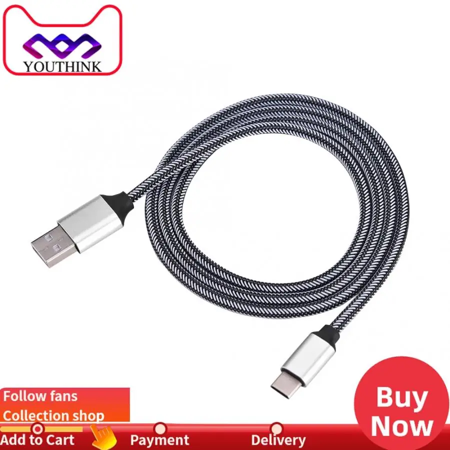 1 м тип-c USB 2 0 Плетеный кабель 3 А кабели для зарядки и 480 Мбит/с синхронизации
