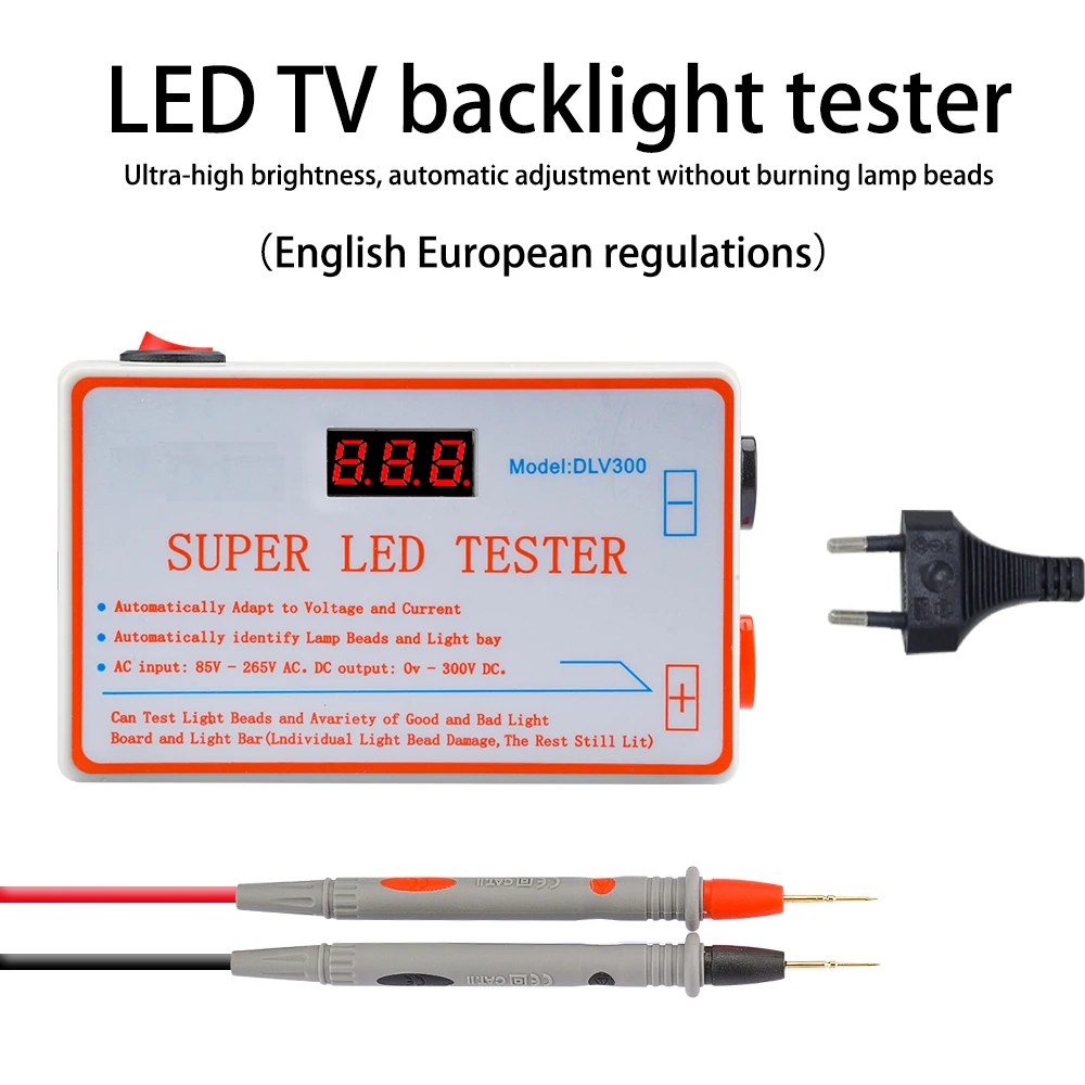 

0-300V LED Lamp TV Backlight Tester LED Tester Multipurpose LED Strips Beads Test Tool Measurement Instruments with Test Pen