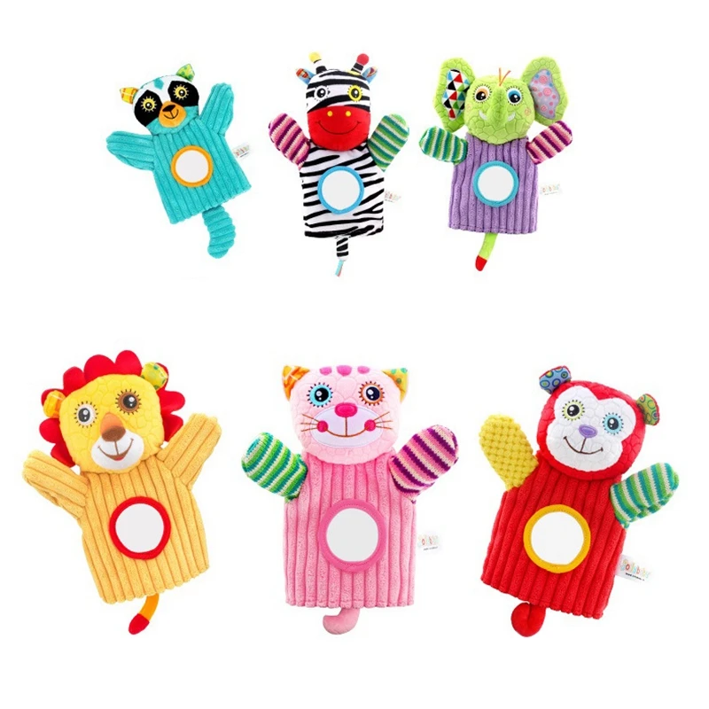 

JOLLYBABY Baby Hand Puppet Plush Finger Doll Interactive Hand Toy Animal Glove Bite Pacification Artifact