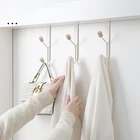 Новые креативные дверные Крючки для ванной комнаты, бытовая вешалка для одежды, полка для спальни, белого цвета, вешалка с крючком для хранения ключей