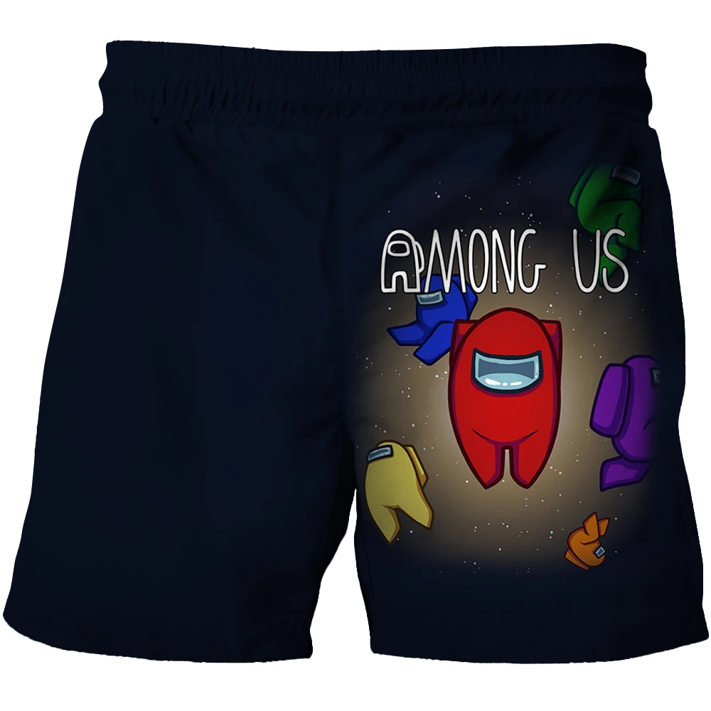 

2021 4-14Years Baby Boy Girl Kids Among us Shorts Bottoms Summer New Cartoon Among us Print Swimming Panties Beach Holiday Short