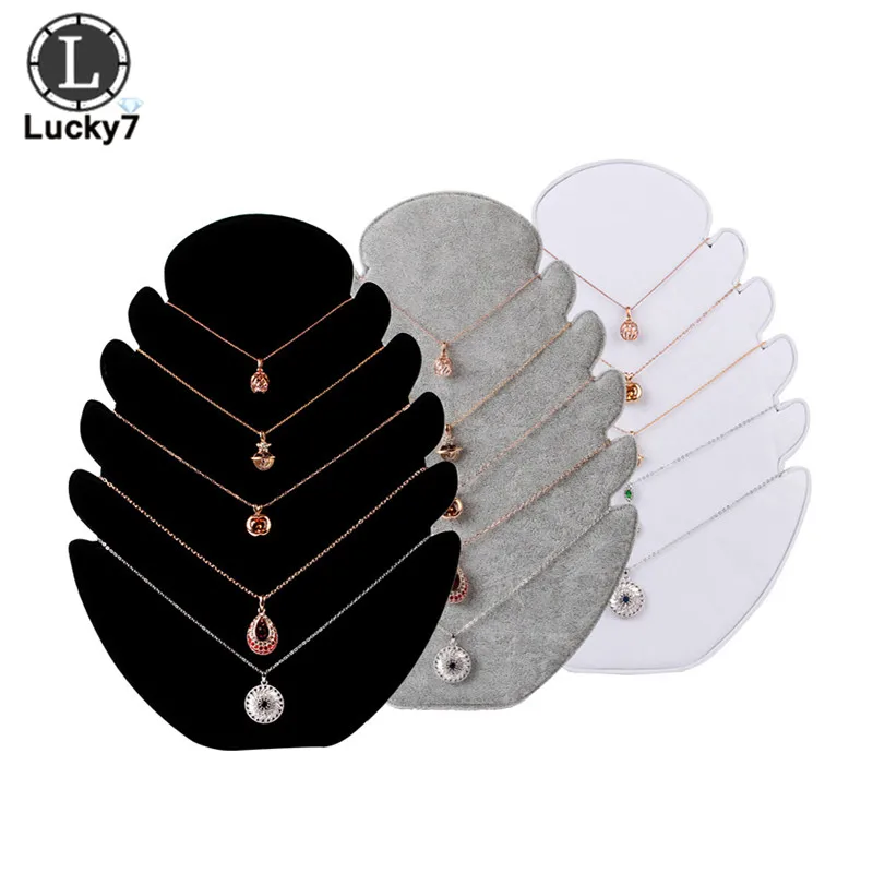 Форма пламени ожерелье дисплей доска ювелирные изделия бархат Органайзер полка