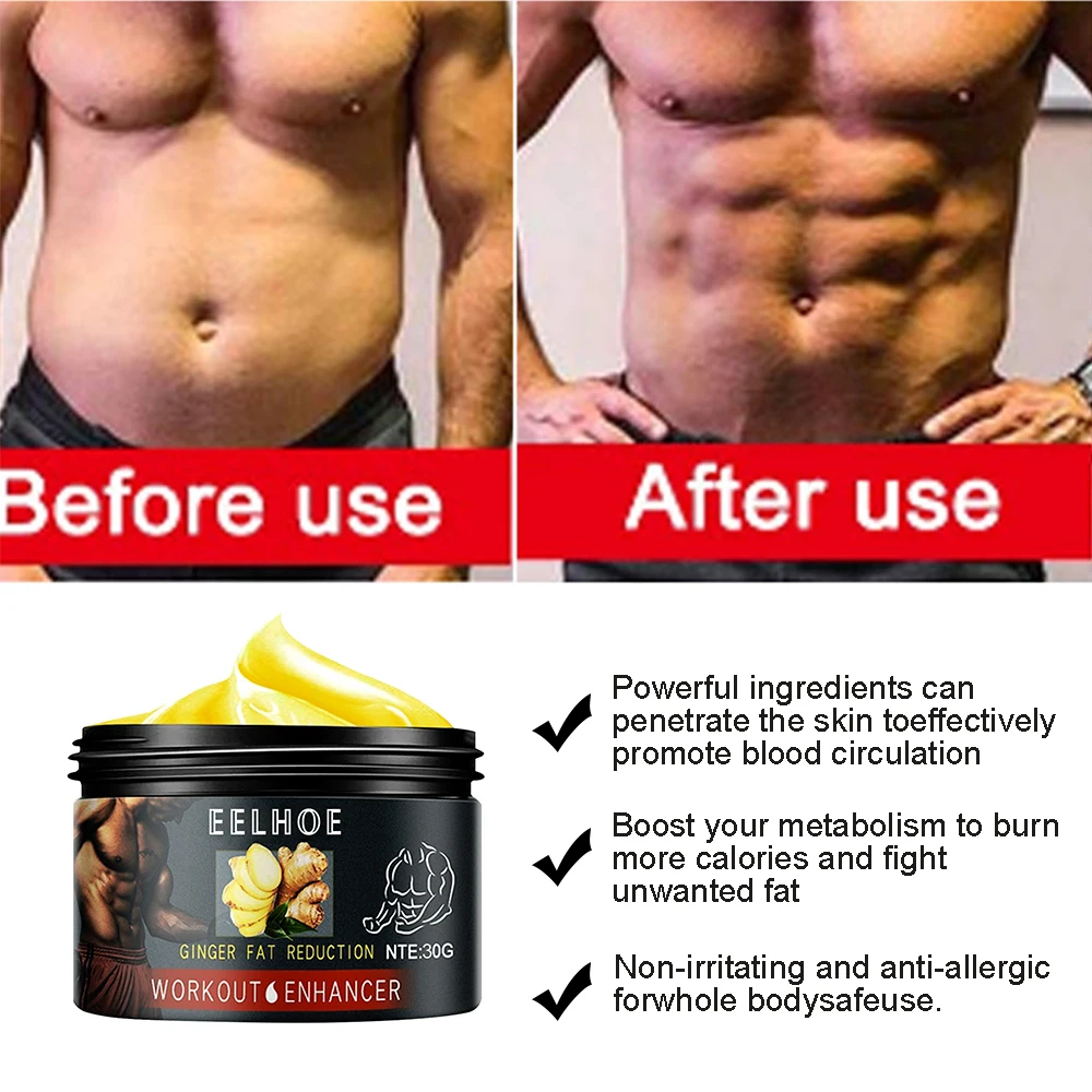 

Имбирный крем 0/30/50 г, имбирный крем для скульптурирования мышц живота и тела, крем для похудения