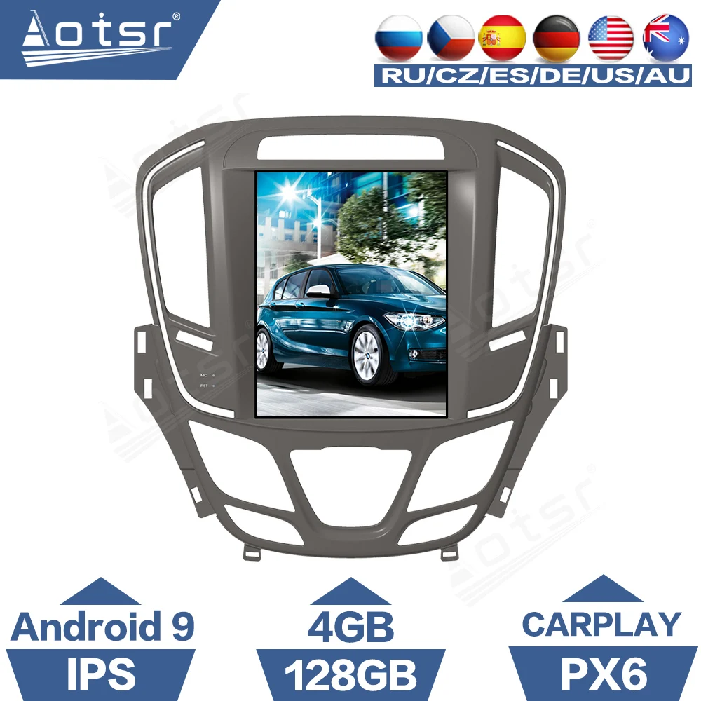 

4+128G Android 9 Car Radio Tesla Style Autoradio For Opel Insignia Buick Regal 2013 - 2018 GPS Navigation DSP Carplay Autostereo