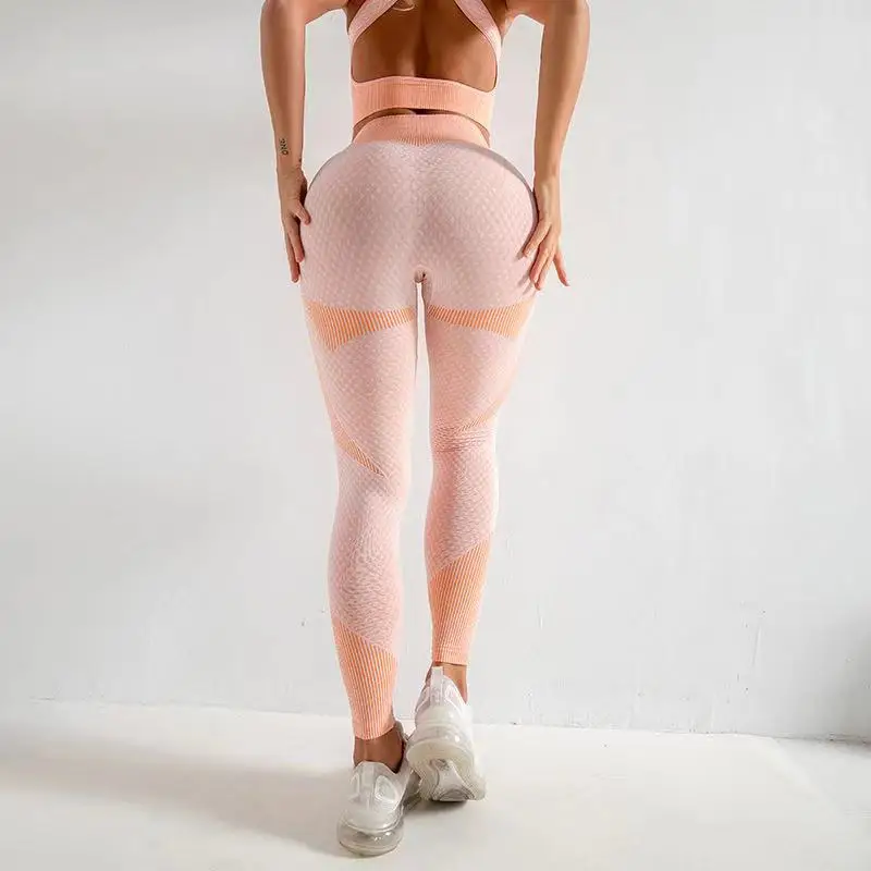 Hot Style European Peach-Butt Trousers High Waist Flexible Tight Yoga Trousers Fast Dry Sweat-Absorbing Breathable Trousers