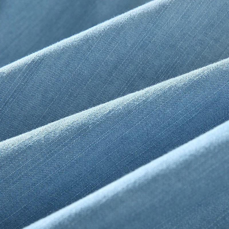 

Colors Men's 4 Casual Denim Shirt 2020 New Fashion Cotton Cowboy Long-sleeved Jeans Shirt Male Brand Clothes Black Sky Blue