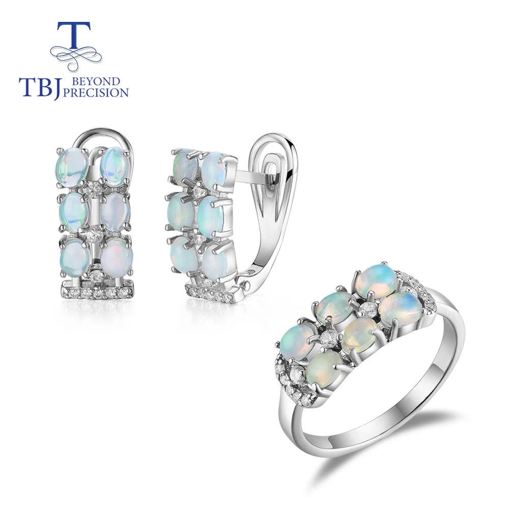 100% натуральный фиопийский опал серьги кольцо настоящий oval4 * 3 мм драгоценный