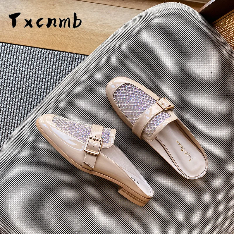 TXCNMB/обувь женские туфли-лодочки на низком каблуке повседневные весенние Лоферы