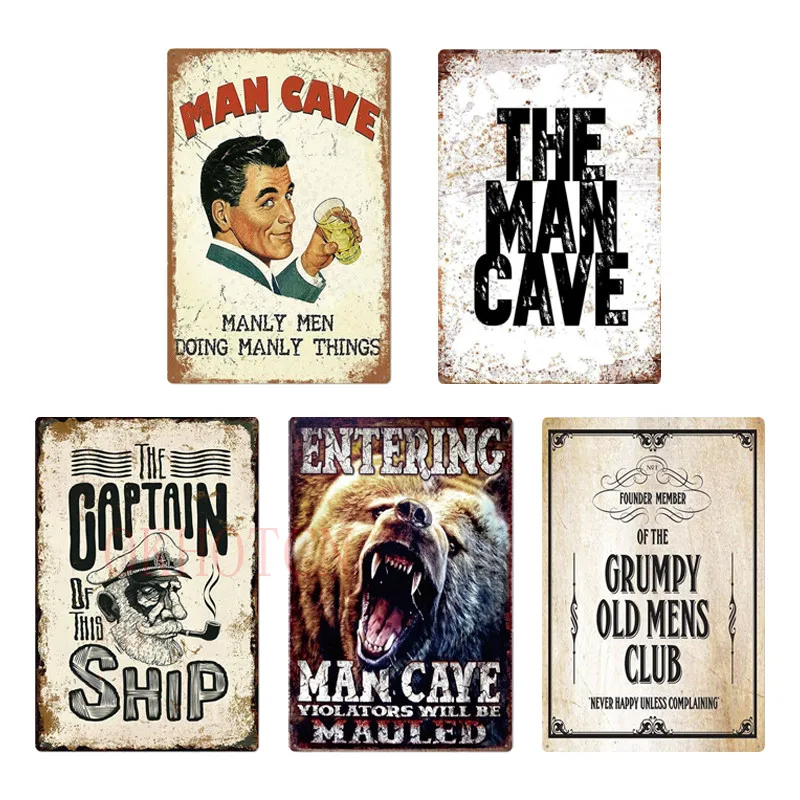 

Винтажный металлический знак, табличка, винтажный Настенный декор для мужчин, пещера, бар, паб, декоративные пластины