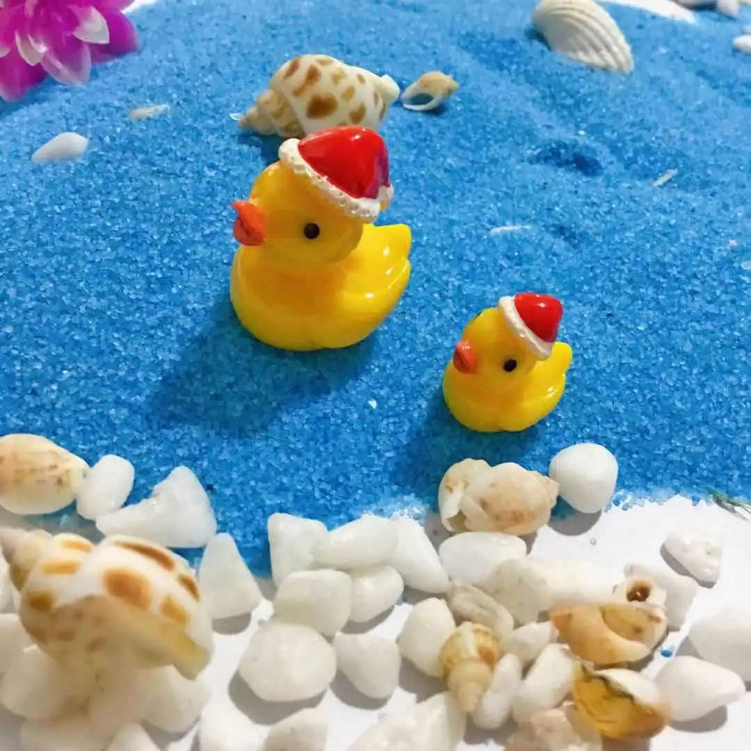 Рождественская маленькая Желтая утка мох миниатюрный пейзаж полимерное