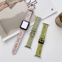 genuine leather strap for apple watch bands series se 7 6 5 4 3 famous brand luxury watchbands for iwatch 454440mm 414238mm