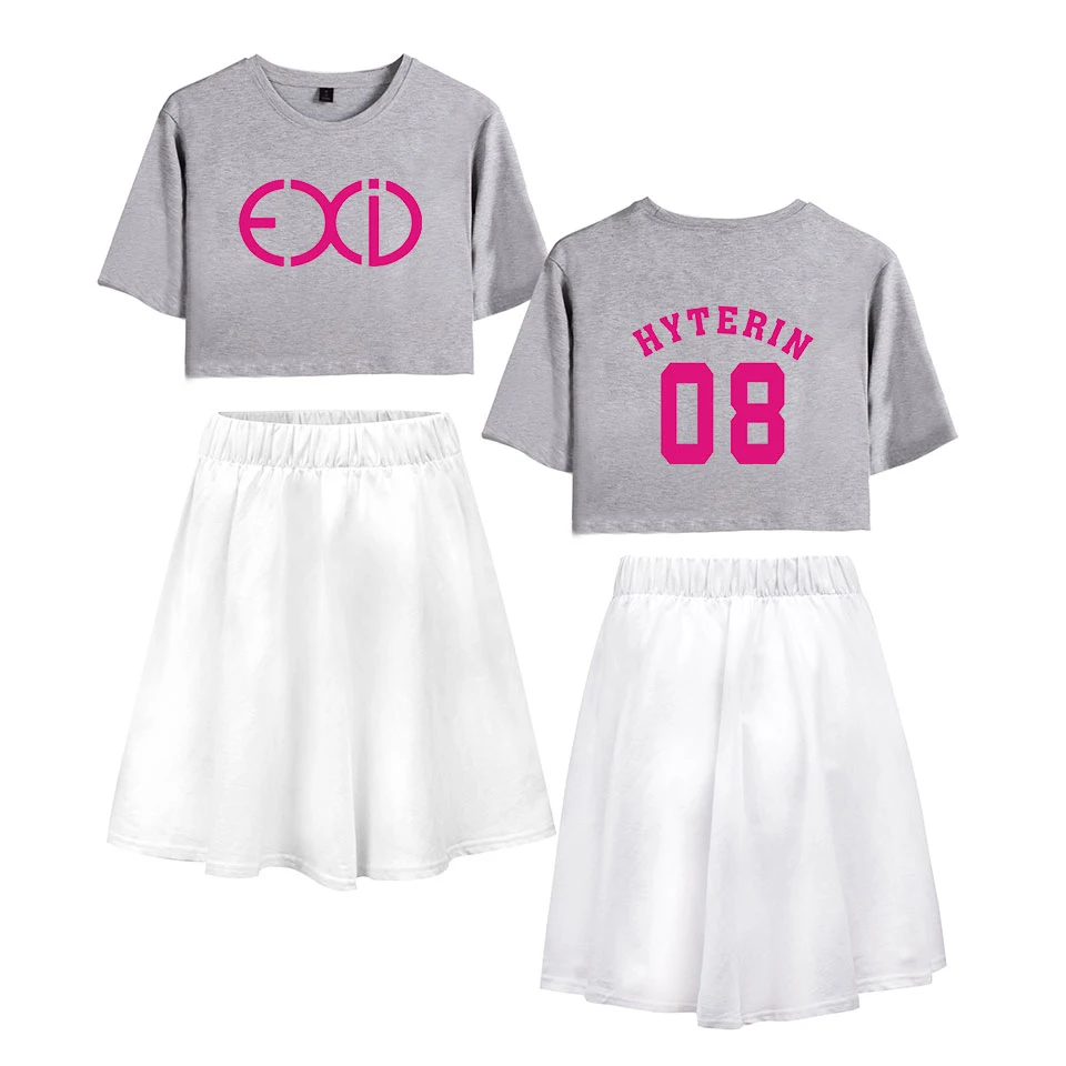 EXID Exceed in Dreaming комплект из двух предметов короткая юбка костюм летняя рубашка с
