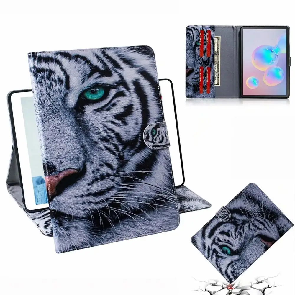 3 Чехол для планшета для Samsung Galaxy Tab S6 T860 T865 SM-T860 SM-T865 10,5 дюймов модный цветной рисунок кожаный чехол-подставка, петля+ подставка для ручек - Цвет: 3