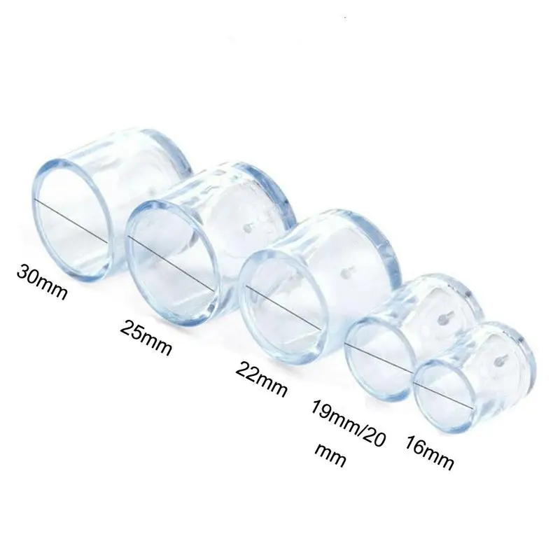 

8pcs Silicone Chair Leg Caps Feet Pads Furniture Table Chair Leg Floor Feet Cap Cover Protector Transparent 3 Sizes