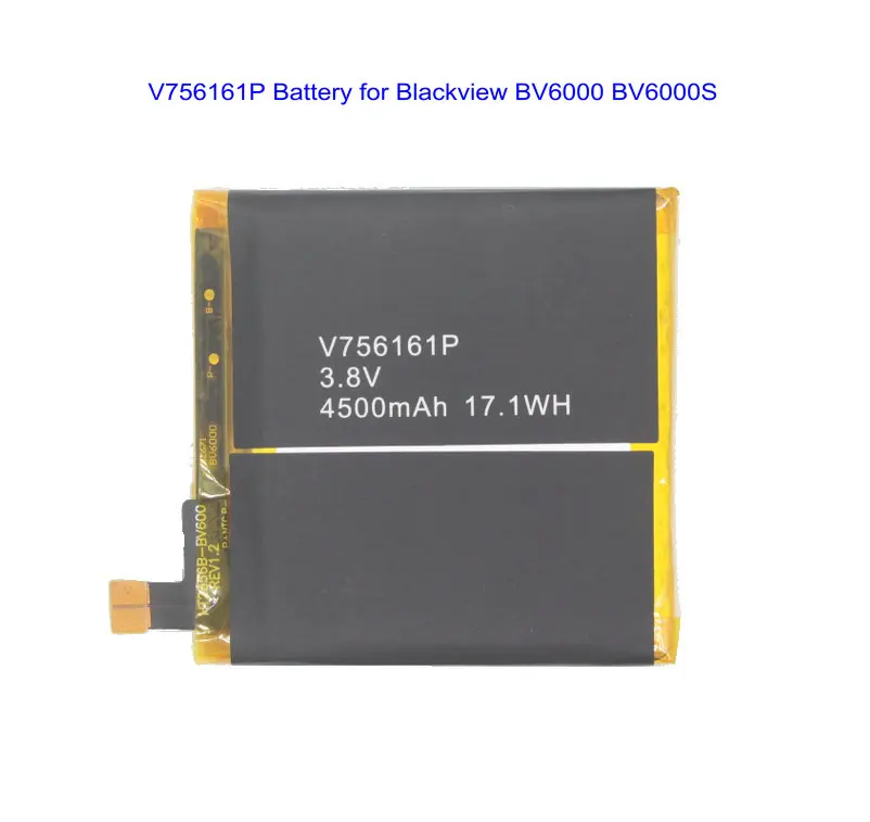 1x4500 мАч Вт ч V756161P BV6000 Аккумулятор для Blackview BV6000S S умная фотобатарея li