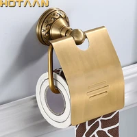 toilet paper holder wall mounted vintage classic bathroom antique brass roll tissue box bathroom accessories yt 13992