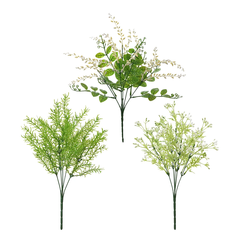 

36cm Artificial Leaf Plant Faux Greenery Wedding Bouquet Real-touch Handmade