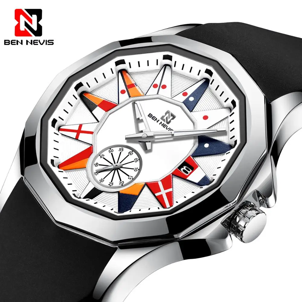 Мужские кварцевые часы с национальным флагом наручные Бен невирас 2020