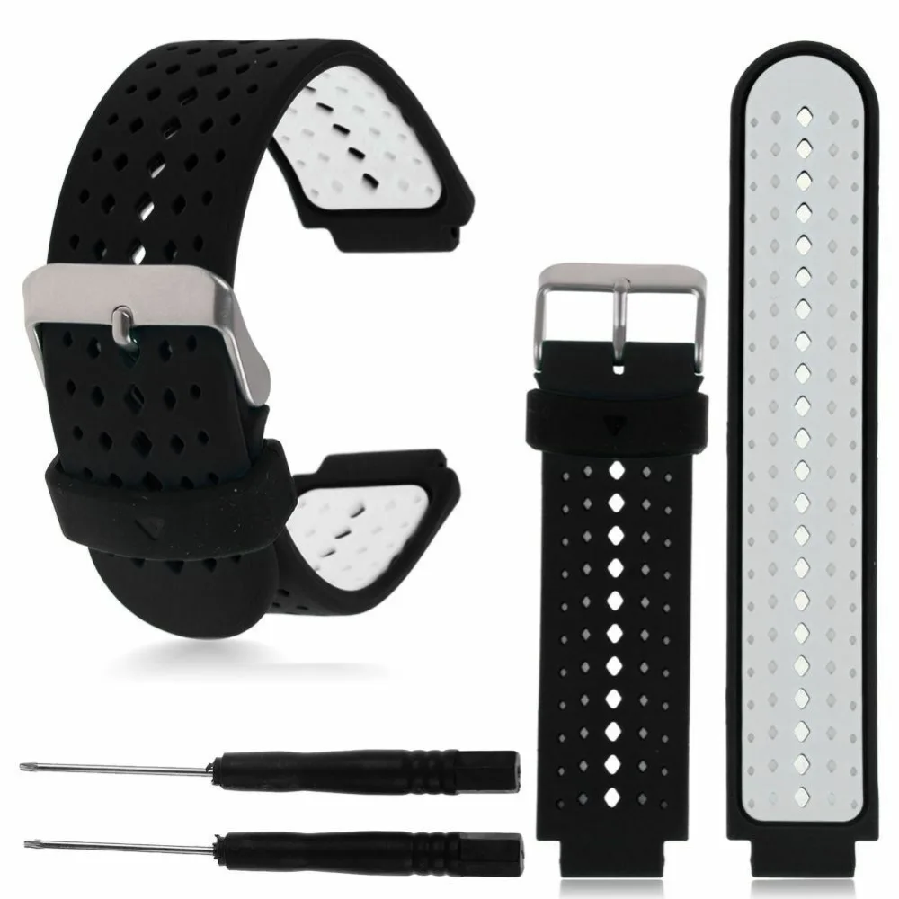 Сменные спортивные двойные силиконовые браслеты ремешок для часов Garmin Watch Approach S6 Forerunner 235/220/230/620/630/735