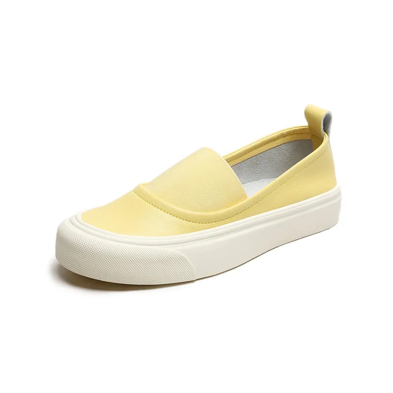 

Platform Shoes New Cowhide Women Flats 2019 Autumn Woman Loafers Genuine Leather Female Shoes Slip On Ballet Women 's Shoe