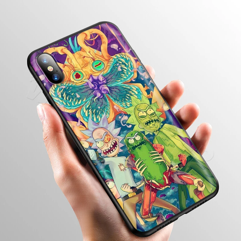 8 Чехол Webbedepp Ricky Morty Art для Apple iPhone 11 Pro XS Max XR X 8 7 6 6S Plus 5 5S SE - Цвет: 8