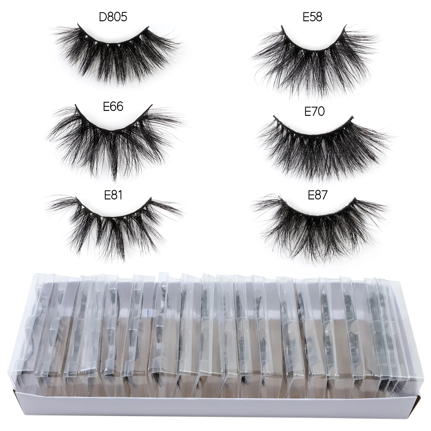 

TDANCE Wholesale 10/20/30/50/100pairs Mink Lashes 25mm False Eyelashes Cruelty Free Thick Cross Soft Faux Cils Fluffy Strip Lash