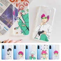japan anime the disastrous life of saiki k phone case for redmi note 5 7 8 9 10 a k20 pro max lite for xiaomi 10pro 10t