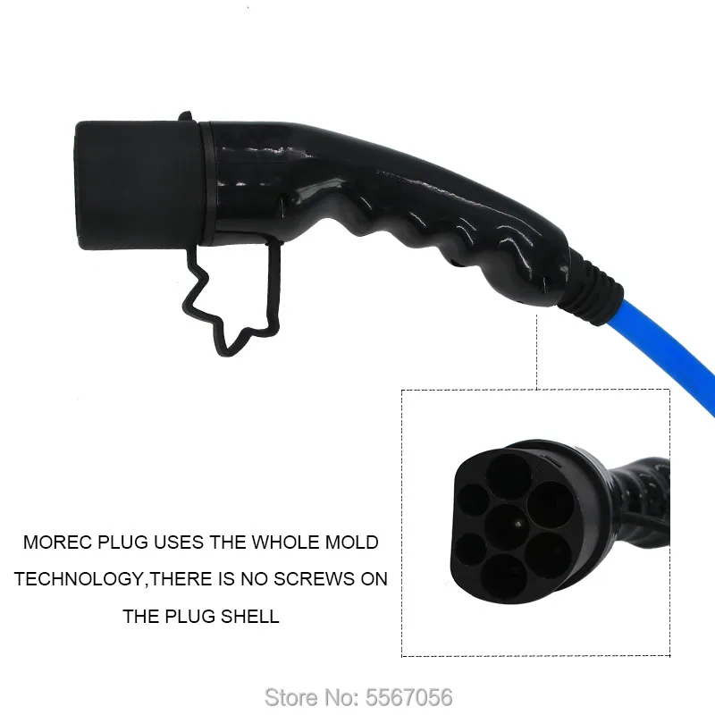 

EV PLUG charging station side IEC 62196-2 Ee standard Type 2 16A Mennekes male connector electric car charger AC charging evse