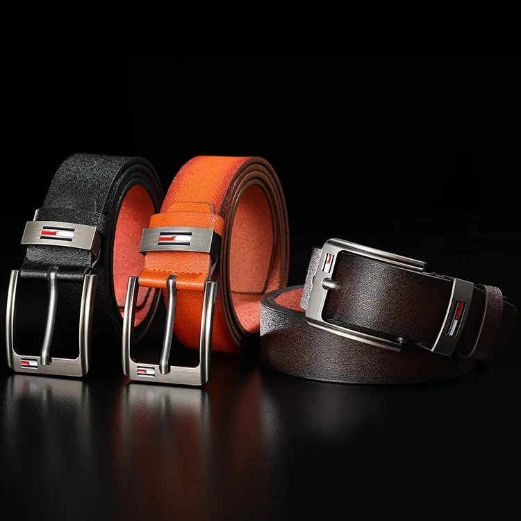 Ремень мужской из воловьей кожи классический модный пояс в винтажном стиле для