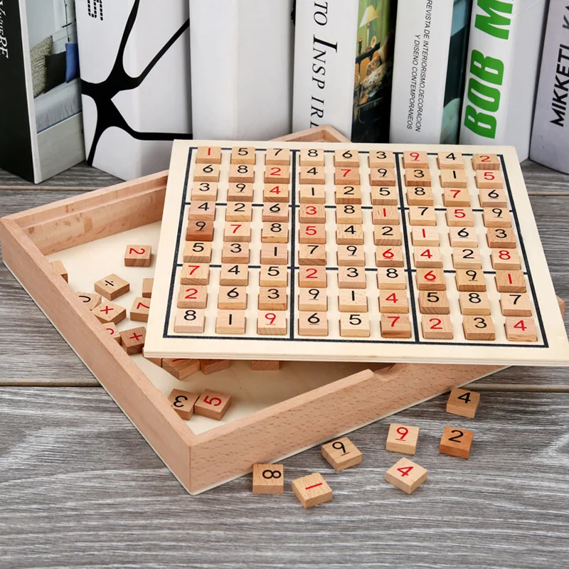 Деревянная игра Судоку цзюгунге с вопросами детские развивающие игрушки