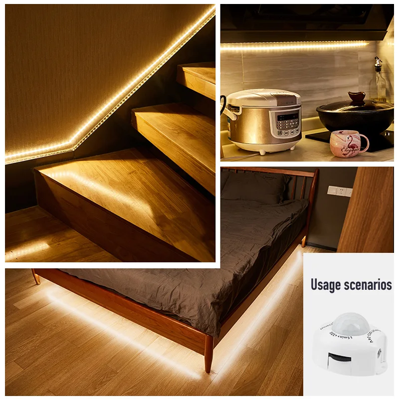 Светодиодная лента с пассивным ИК датчиком движения 12 В постоянного тока 2835