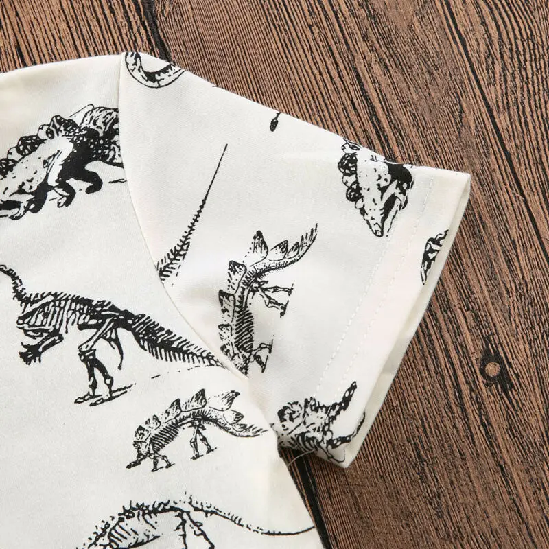 Комплект летней одежды из 2 предметов для маленьких мальчиков и девочек костюмы с