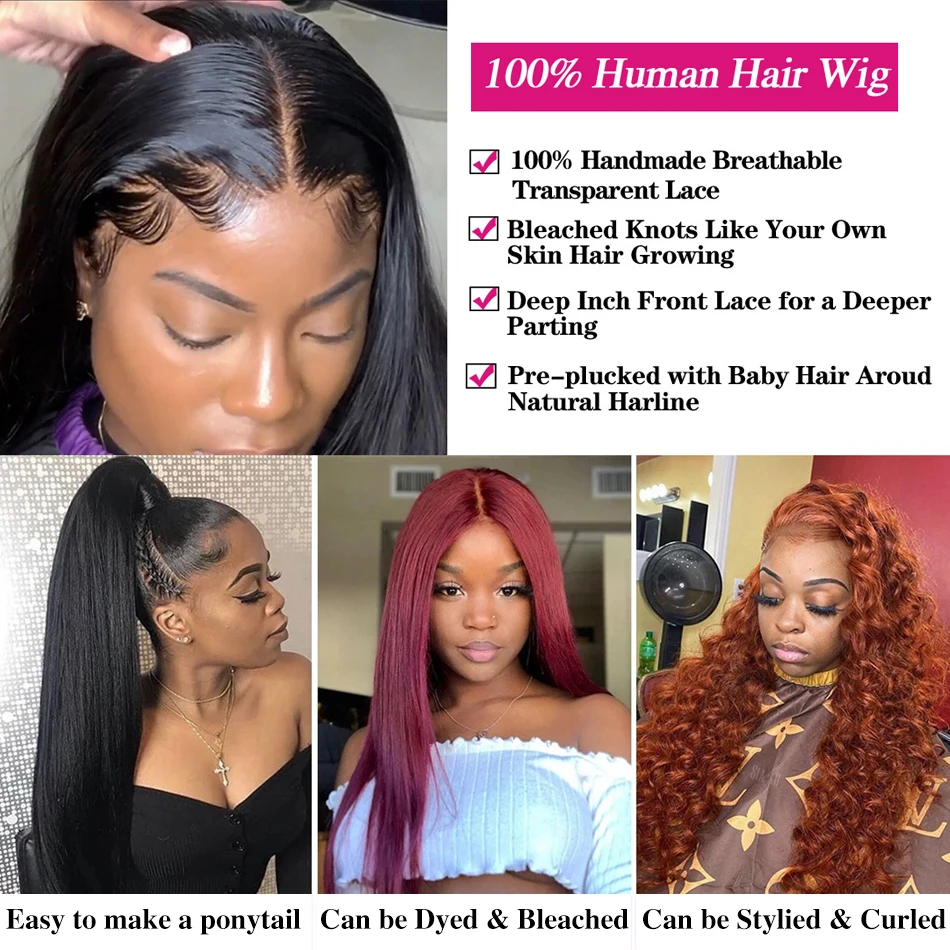 

16 Inch Bralizian Human Hair Wigs 1x4 Lace Closure Wig Cheap Straight Natural Color 1 By 4 Swiss Lace PrePlucked With Baby Hair