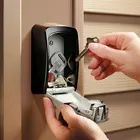 Настенный секретный ящик для хранения ключей, держатель для ключей, органайзер, 4-значный комбинированный пароль, кодовый замок без ключа, домашний Сейф