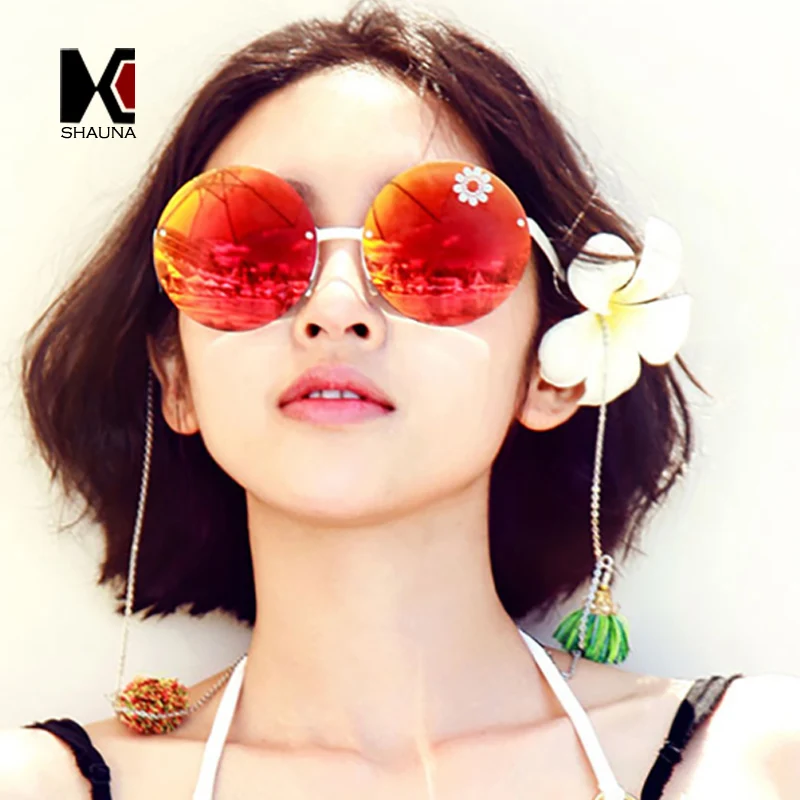 Мужские и женские очки без оправы SHAUNA брендовые дизайнерские в стиле ретро с