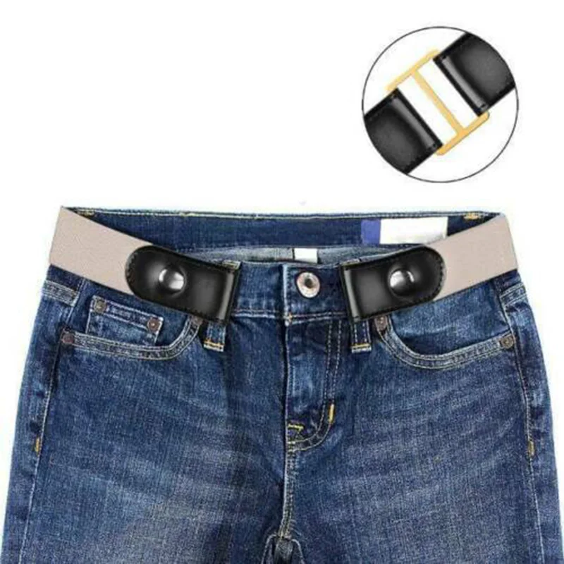 Свободный эластичный пояс без застежки с пряжкой Пояс эластичной резинкой на