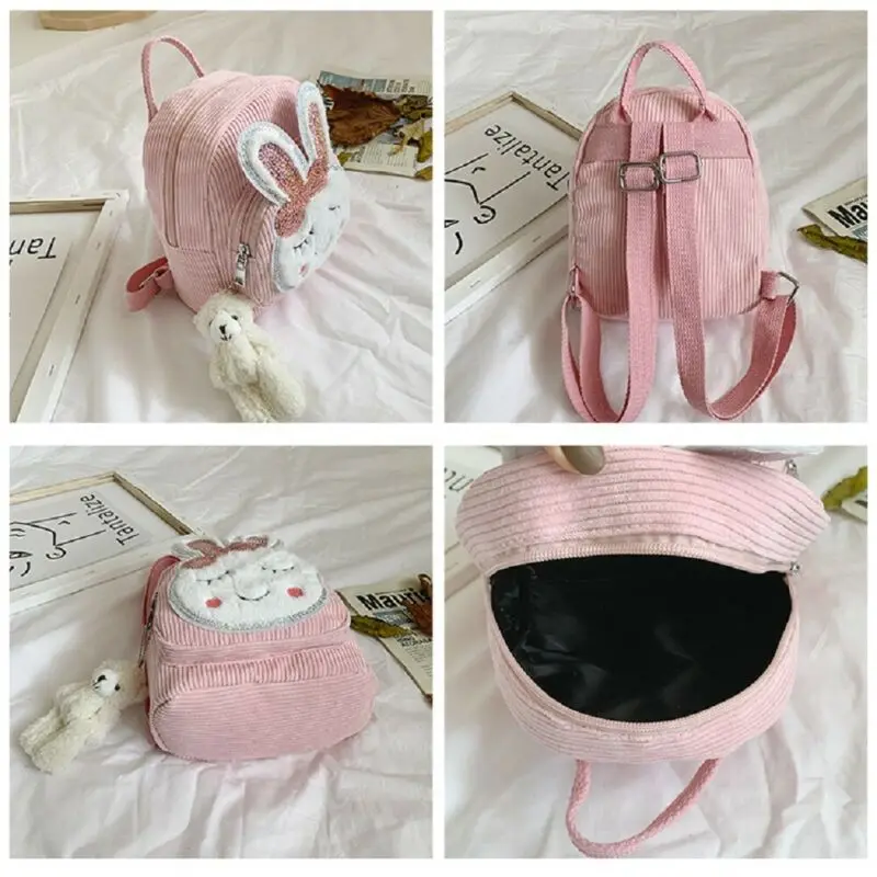 Рюкзак Kawaii с мультяшным кроликом для девочек Школьный Для ланча милый