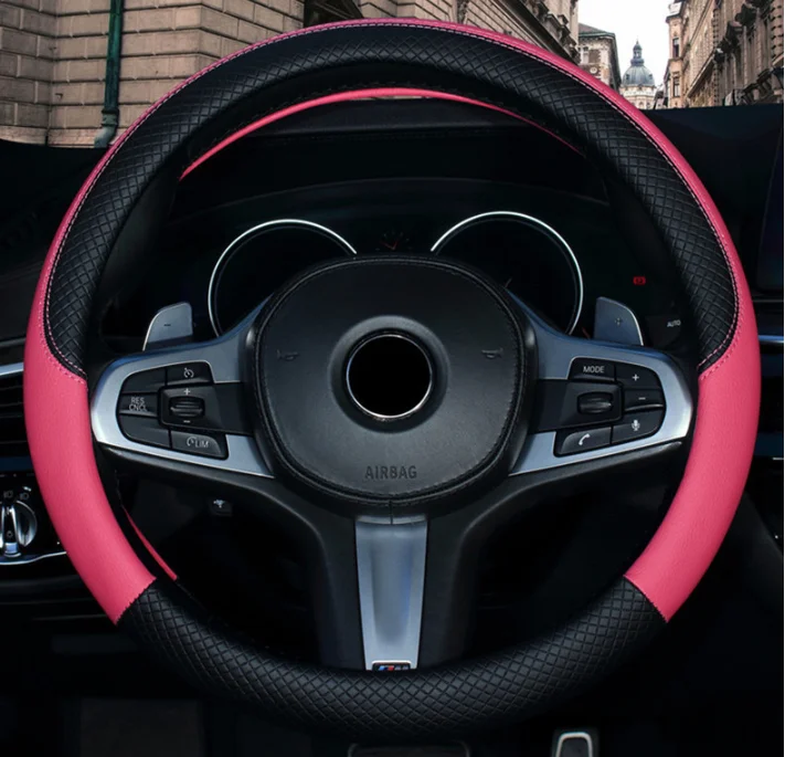

Steering wheel cover anti slip handle set car interior decoration PU leather protective automobile supplies all season general